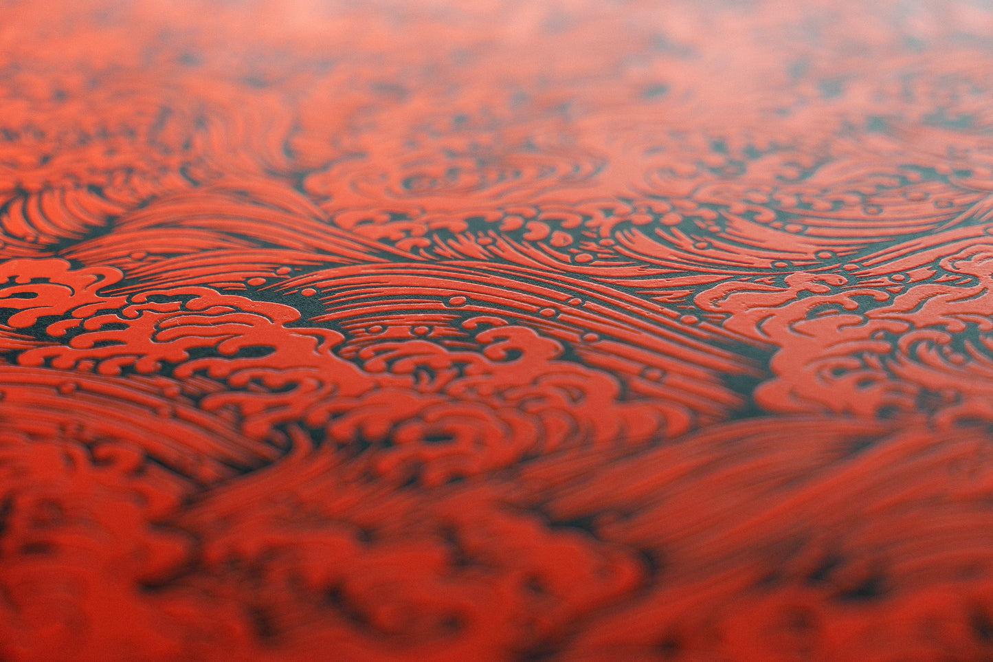 Laquered / Lackiert Yuzen 'Konami' Red