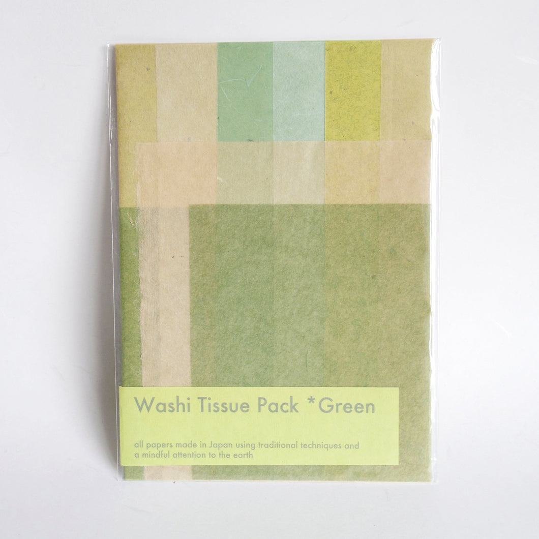 Washi Tissue Pack Green